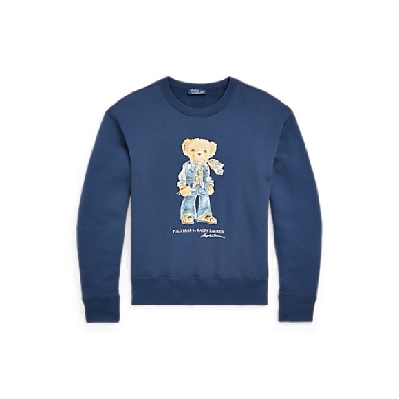 Polo Ralph Lauren Polo Bear Cotton-Blend Sweatshirt Sz XS Color “Austin Blue” - Picture 7 of 14